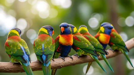 Rainbow Lorikeet (Trichoglossus haematodus)の素材