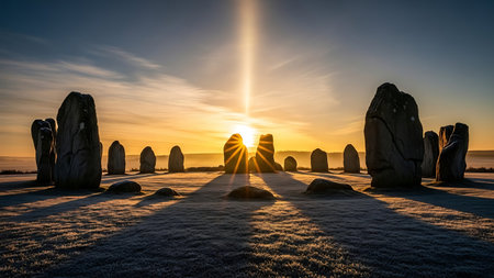 Sunset over Reynisfjara beach in Vik, Iceland.の素材