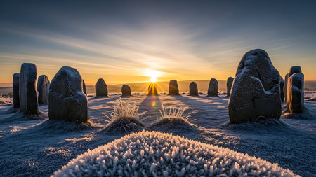 Sunrise over the dunes of Ahrenshoop in the Netherlandsの素材