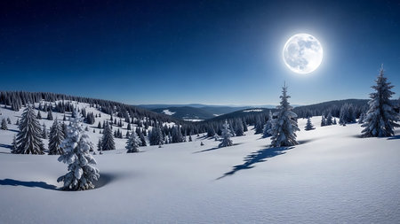 Fantastic winter landscape. Dramatic wintry scene. Carpathian, Ukraine, Europe. Beauty world.の素材
