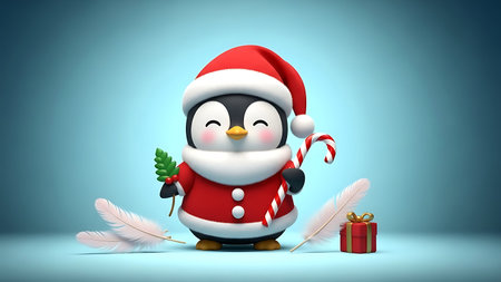 d render on blue backgroundの素材