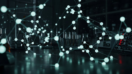 Conceptual background image with social connection lines. 3d renderingの素材