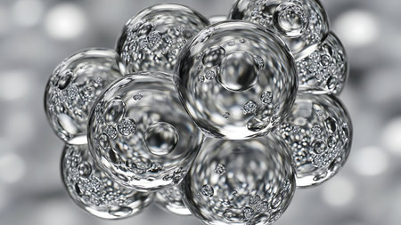 abstract background with bubbles. 3d rendering, 3d illustration.の素材