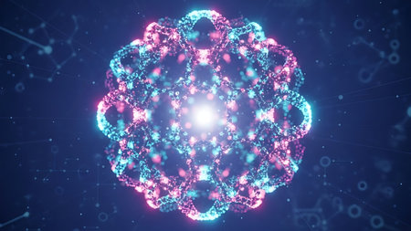 Abstract polygonal space low poly dark background with connecting dots and lines. Connection structure. 3d renderingの素材