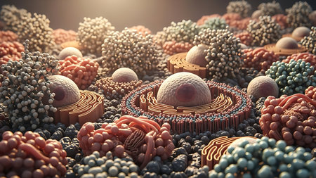 3d illustration of abstract fractal composition,digital art works.の素材