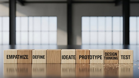 Wooden cubes with the words Employee benefits. 3D rendering.の素材