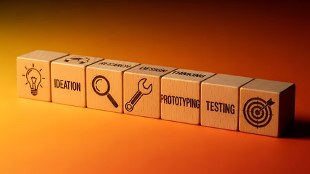 Business and technology concept. Wooden blocks with the text: Risk managementの素材