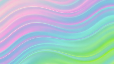 abstract background with smooth lines in pink, blue and green colorsの素材
