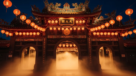 Chinese new year 2021 year of the ox, red paper cut ox character,flower and asian elements with craft style on background.(Chinese translation : Happy chinese new year 2021, year of ox)の素材