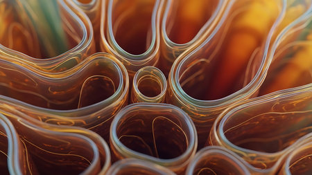 Abstract fractal. Fractal art background for creative design. Decoration for wallpaper, desktop, poster, cover booklet. Print for clothes, t-shirt. Creative illustration for designの素材