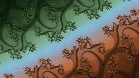 abstract fractal background a computer-generated 2D illustration, textureの素材