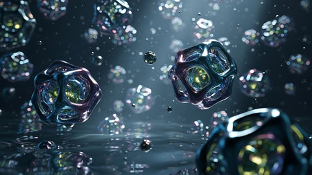 3D illustration of abstract fractal for creative design, art and entertainmentの素材