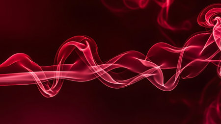 Red smoke on black background, abstract smoke background, red smoke backgroundの素材