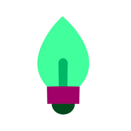 Christmas light bulb vector icon with shape resembling magical lightのイラスト素材