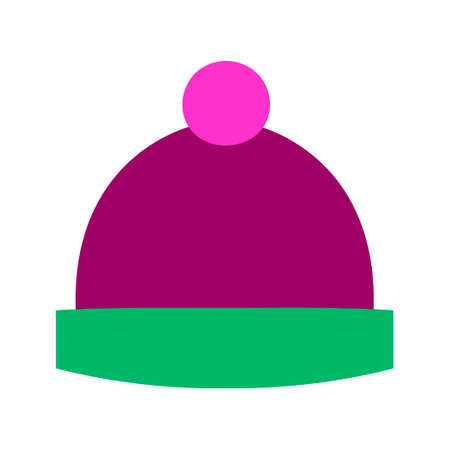 Christmas vector icon snow hat for a kidのイラスト素材
