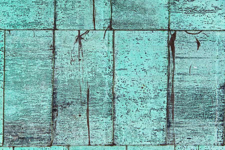 Texture background weathered turquoise paint shinglesの写真素材