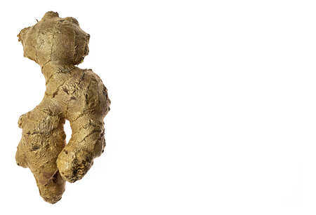 Ginger root on white backgroundの写真素材