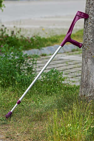 Single crutch medical aidの写真素材