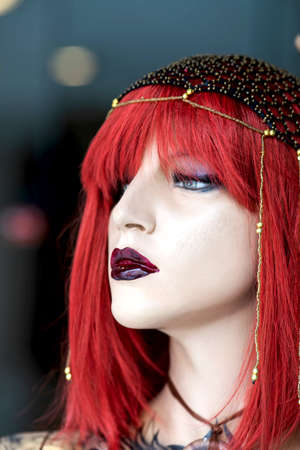 Display dummy portrait hipster styleの写真素材