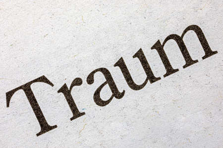the word Traum written in German language, translation dreamの写真素材