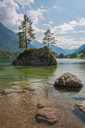 Lake Hintersee Bavaria Germanyの写真素材