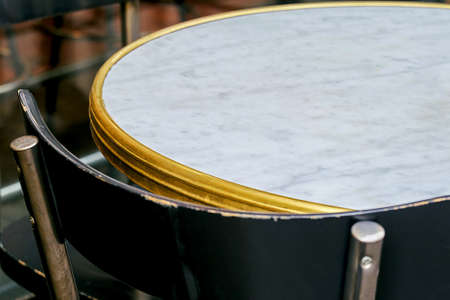 close up of a seating in a restaurantの写真素材
