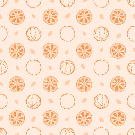 Seamless vector pattern with Christmas elements, clove and orange on shabby background. Surface pattern design for fabric, wallpaper, scrapbooking or backgrounds.のイラスト素材