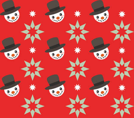 Christmas snowman pattern