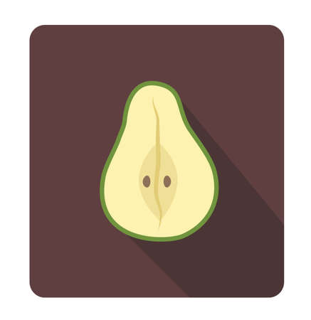 Half pear illustration on dark backgroundのイラスト素材