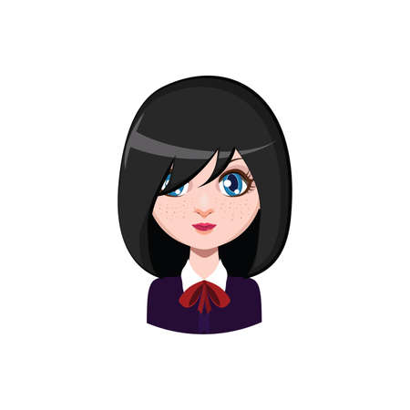 Casual school girl -のイラスト素材