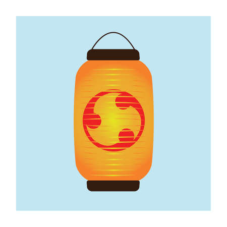 Japanese paper lantern illustrationのイラスト素材