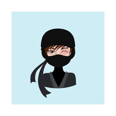 Ninja character illustrationのイラスト素材