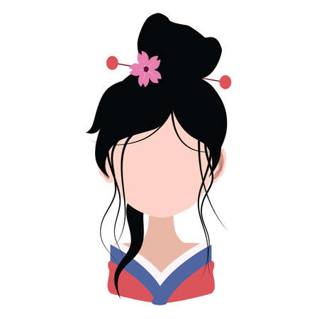 Avatar of woman in kimonoのイラスト素材