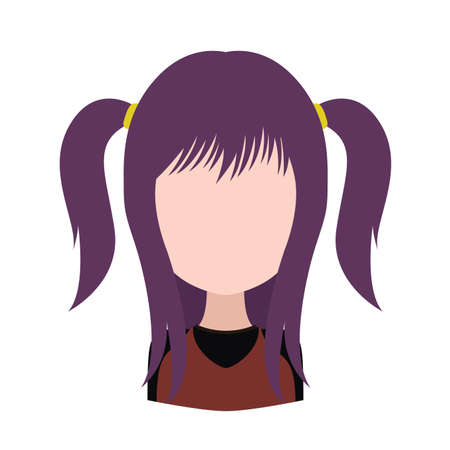 Avatar of girl with twin tailsのイラスト素材