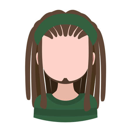 Male avatar with dreadlocksのイラスト素材