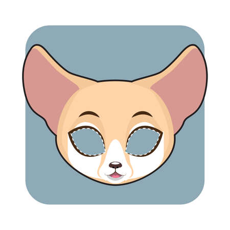 Fennec Fox mask for Halloween and other festivitiesのイラスト素材
