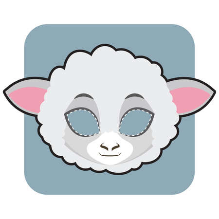 Sheep mask for Halloween and other festivitiesのイラスト素材