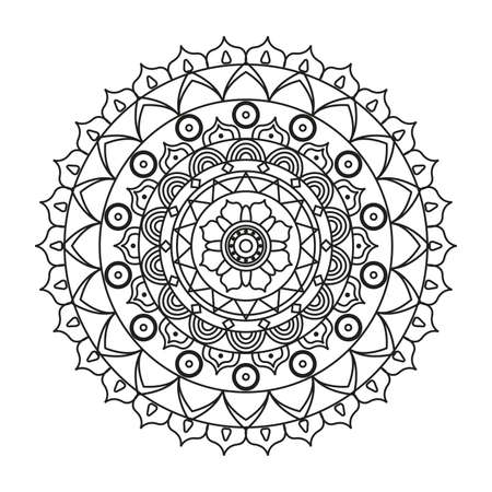 Lovely mandala for adult coloring booksのイラスト素材