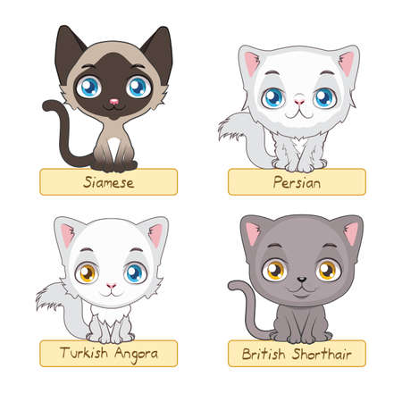 Cute cats variationのイラスト素材