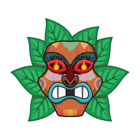 Angry tiki headのイラスト素材