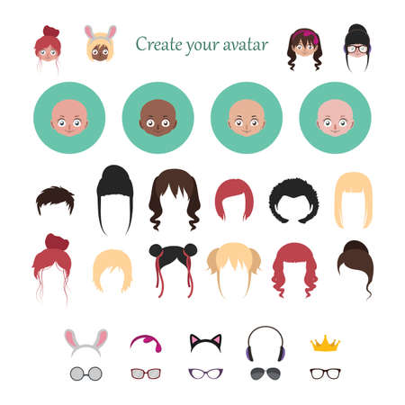 Avatar creator with stylized charactersのイラスト素材