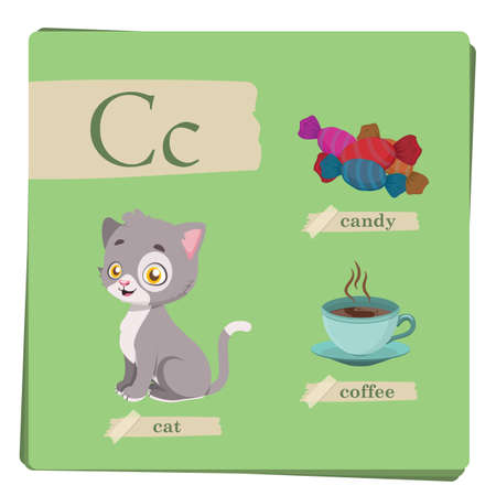 Colorful alphabet for kids - Letter Cのイラスト素材