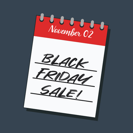 Black friday flyer in notepad style designのイラスト素材