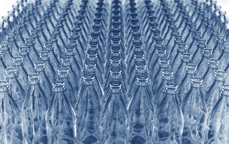Lots of glass bottlesの写真素材