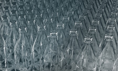 Lots of glass bottlesの写真素材