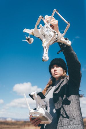 Accident with a droneの写真素材