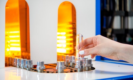 Plastic bottle making processの写真素材