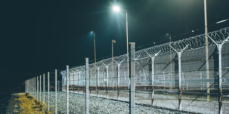 fence boarder securityの写真素材