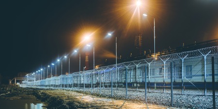 fence boarder securityの写真素材