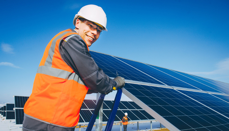 solar power station worker